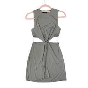 URBAN OUTFITTERS sage green cut out dress